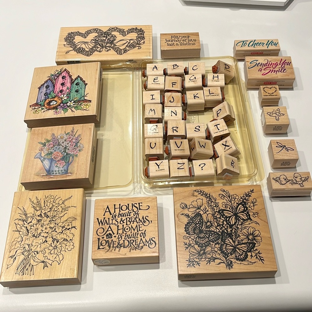 Rubbers stamps Stampin Up and other brands